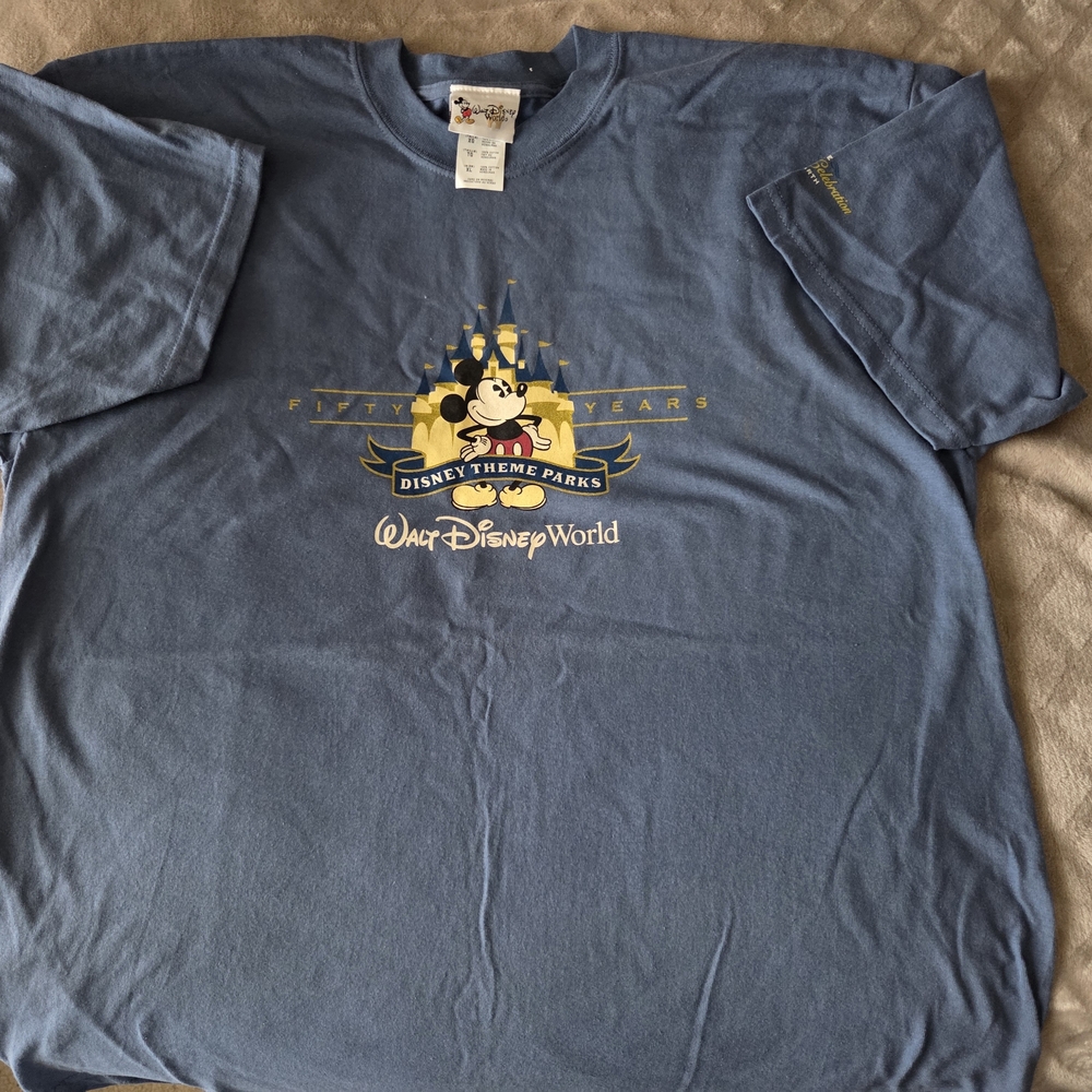 Disney World Blue T-Shirt 50th Anniversary